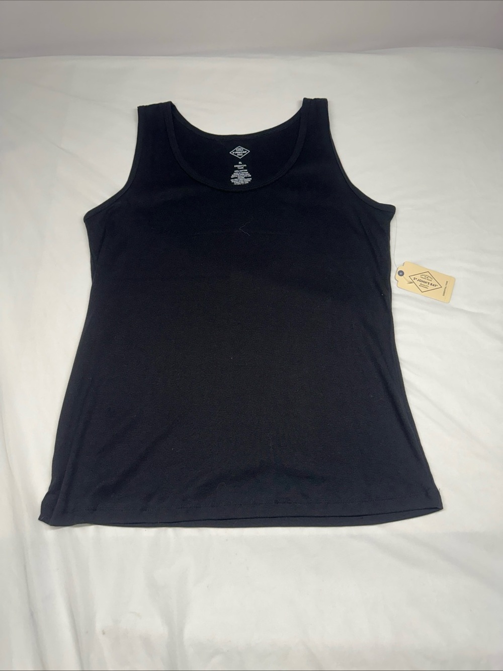 At John's Bay Black Scoop Neck Tank Top